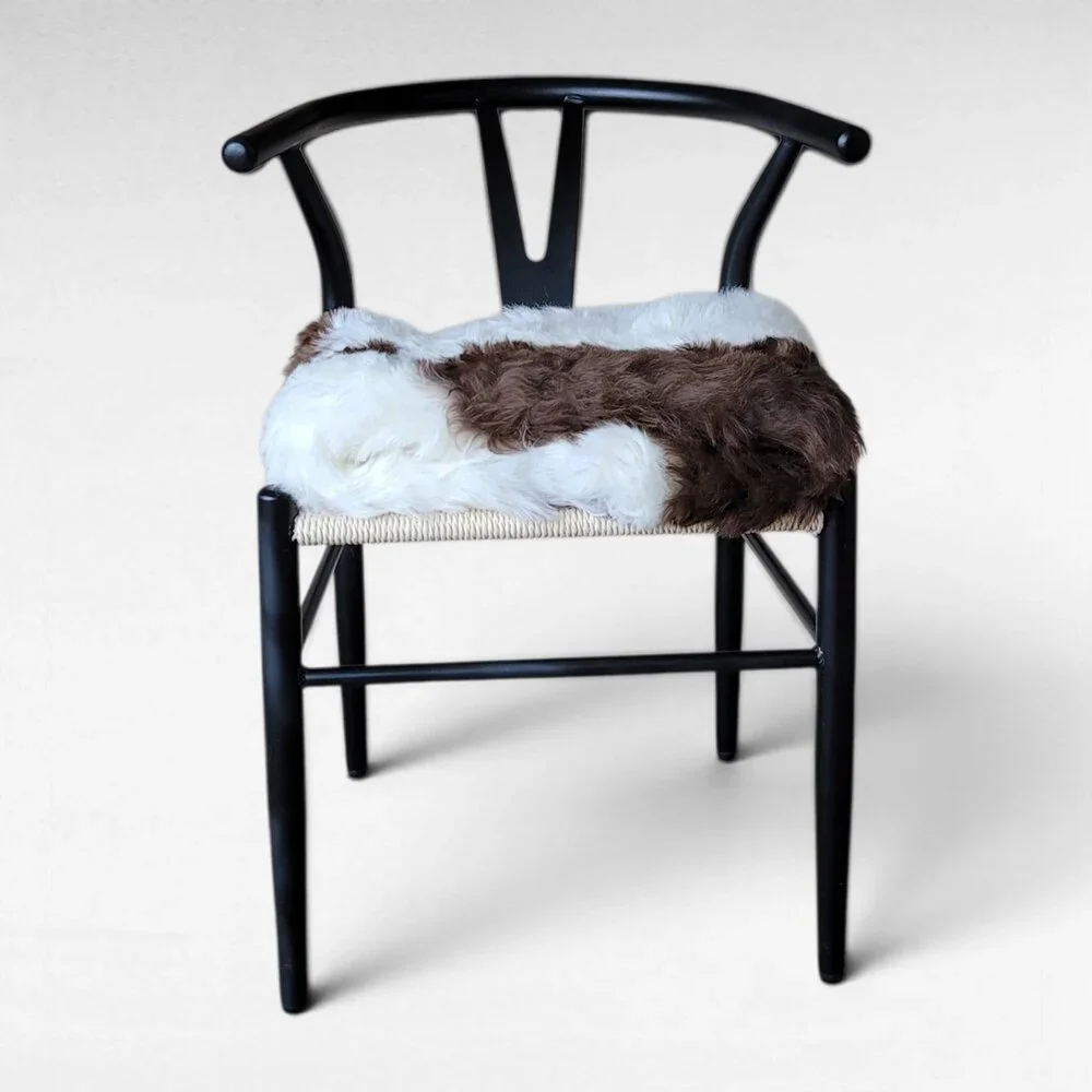 Genuine Icelandic Lambskin Rug Supple Flexible Brown Spots Pelt Throw 42